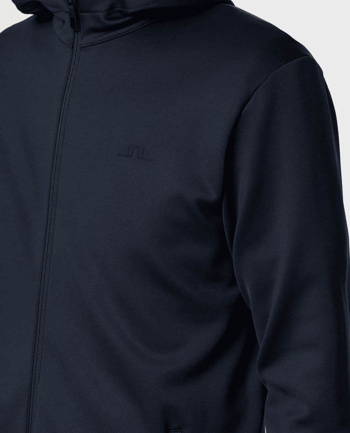 J.Lindeberg Men Aerial Full Zip Hood - JL Navy - Mellanlager - Alpingaraget