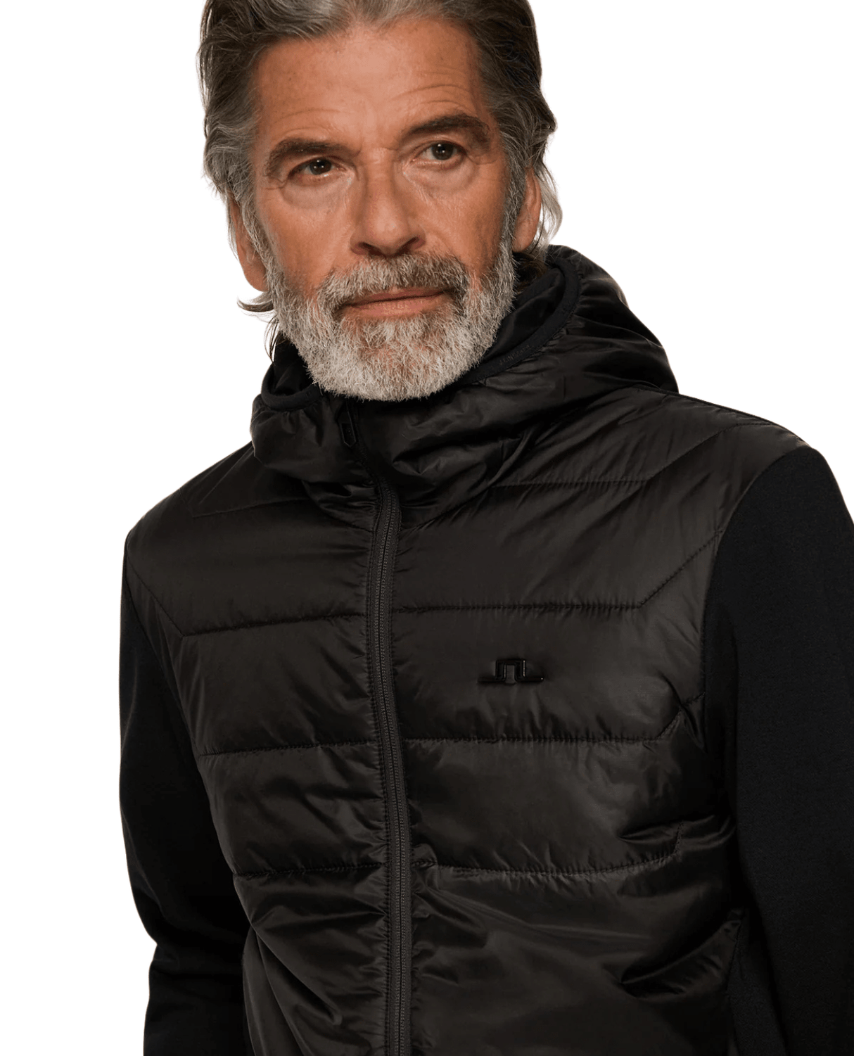 J.Lindeberg Men Gregory Hybrid Hood - Black - Mellanlager - Alpingaraget
