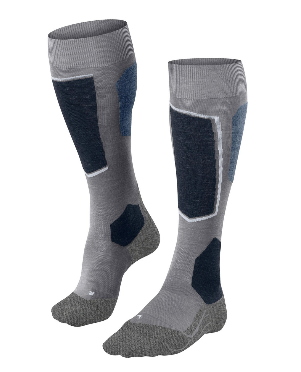 FALKE SK6 Pro Men Skiing Knee-high socks - M.Grey Mel - Alpingaraget