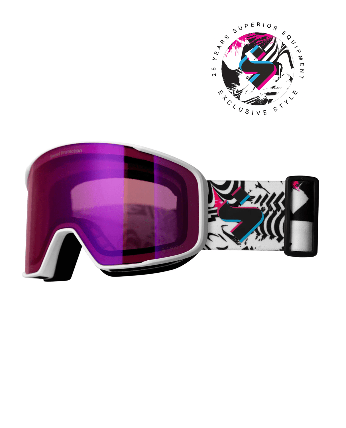 Sweet Protection Boondock RIG Reflect Block Party - RIG Bixbite/Satin White/Block Party - Goggles - Alpingaraget