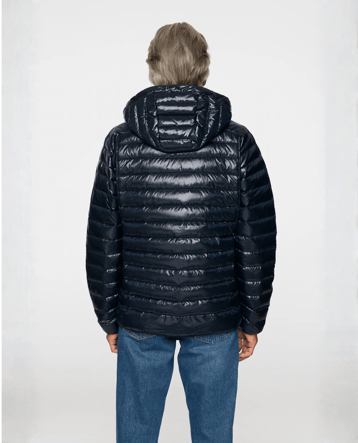 J.Lindeberg Men Oden Light Down Hood - JL Navy - Mellanlager - Alpingaraget