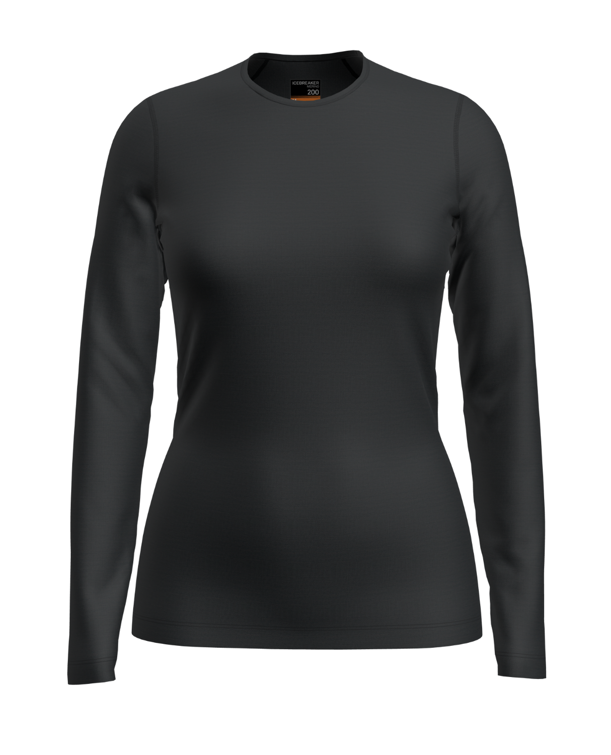 Icebreaker Women 200 Oasis Long Sleeve Crewe - Black - Alpingaraget