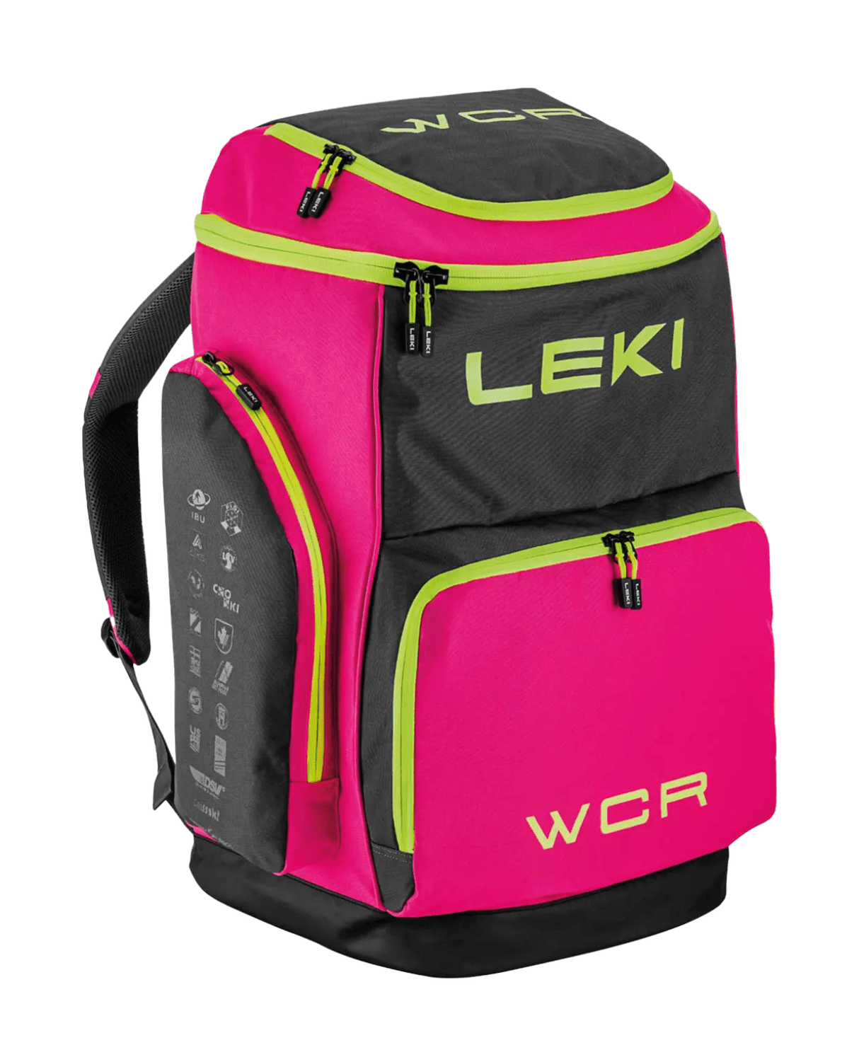 Leki Skiboot Bag WCR / 85L - Neon Pink / Black / Neon Yellow - PjÀxbagar - Alpingaraget