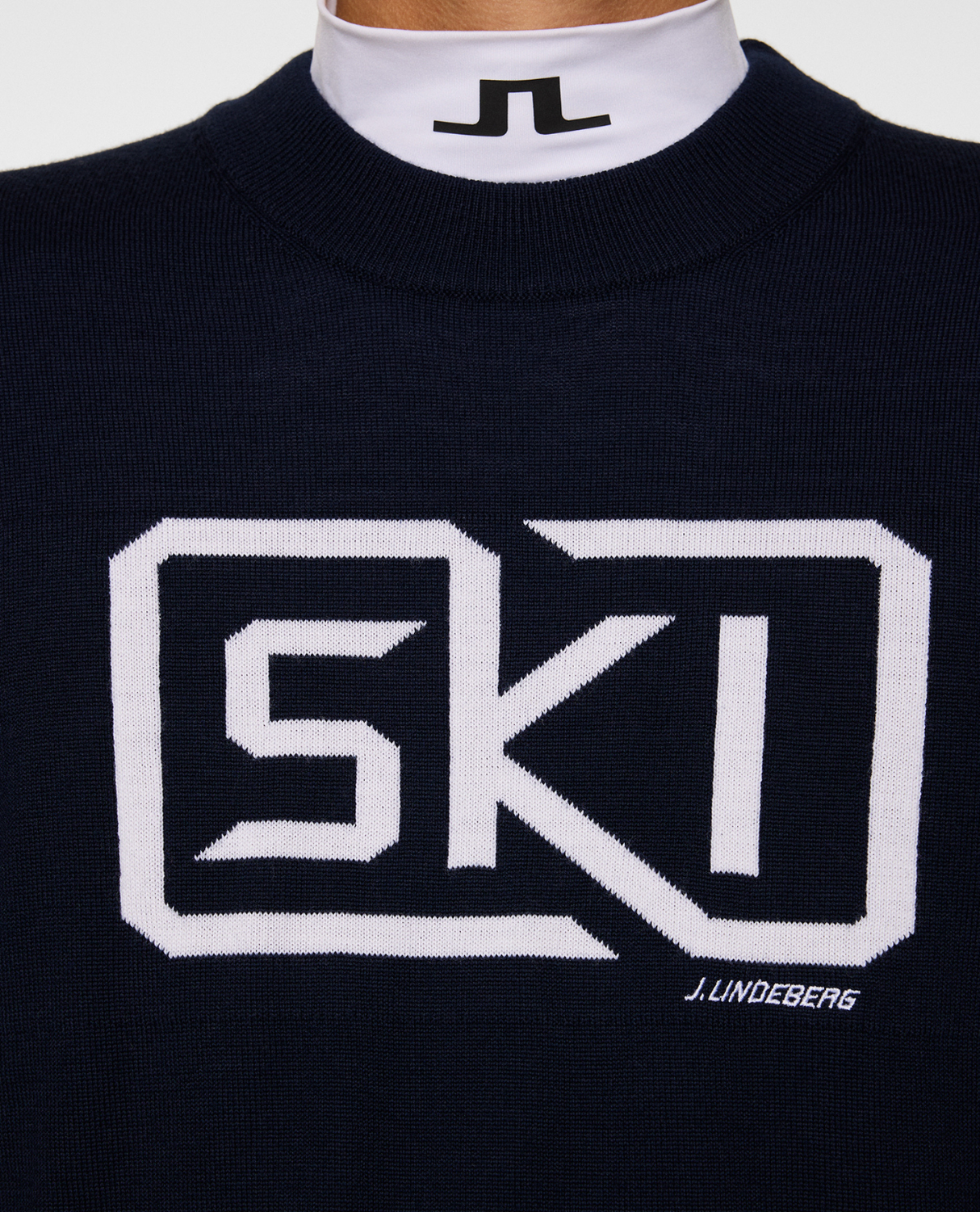J.Lindeberg Men William Knitted Sweater - JL Navy - Alpingaraget