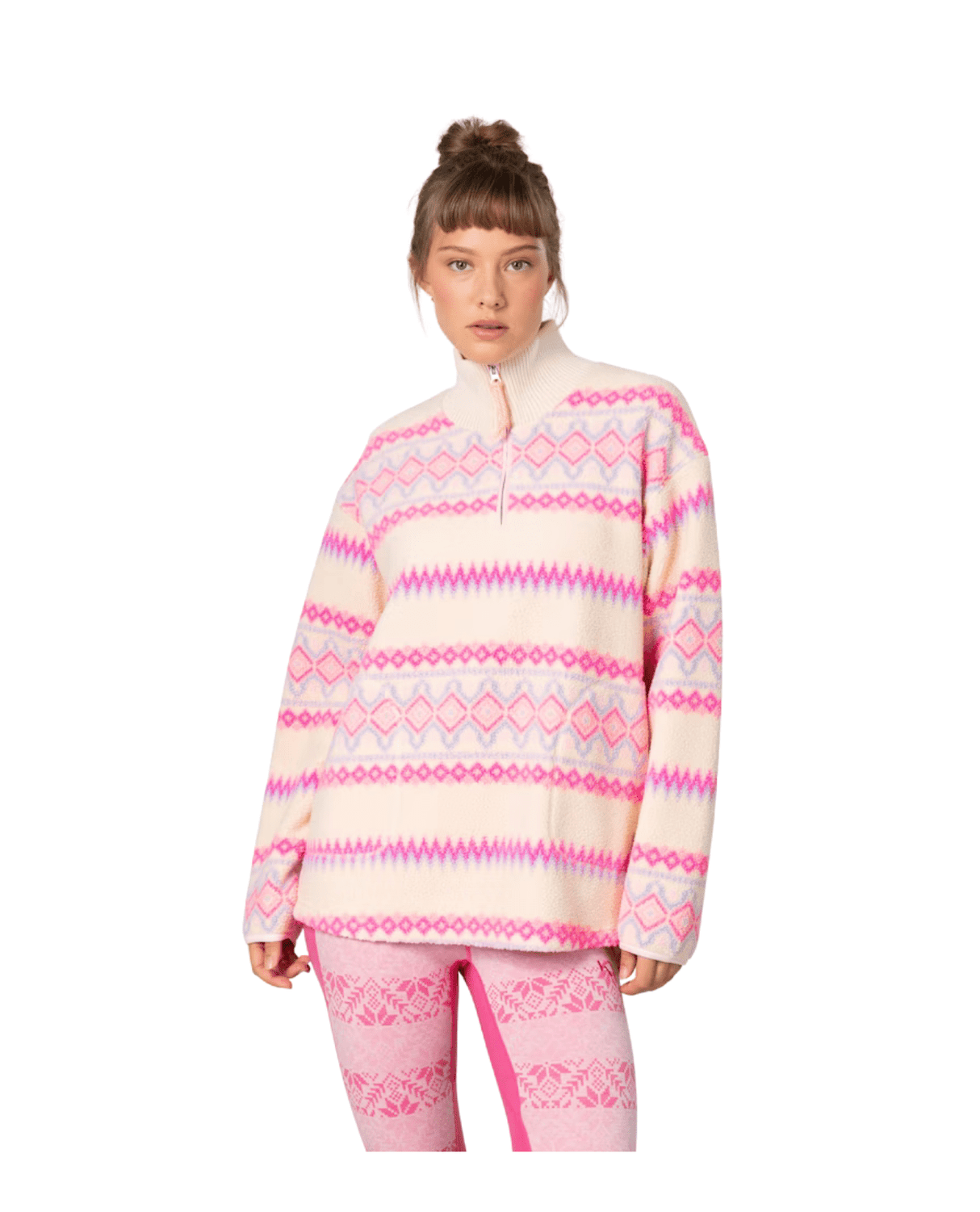 Kari Traa Ruthie Midlayer Half Zip - Light Beige - Alpingaraget