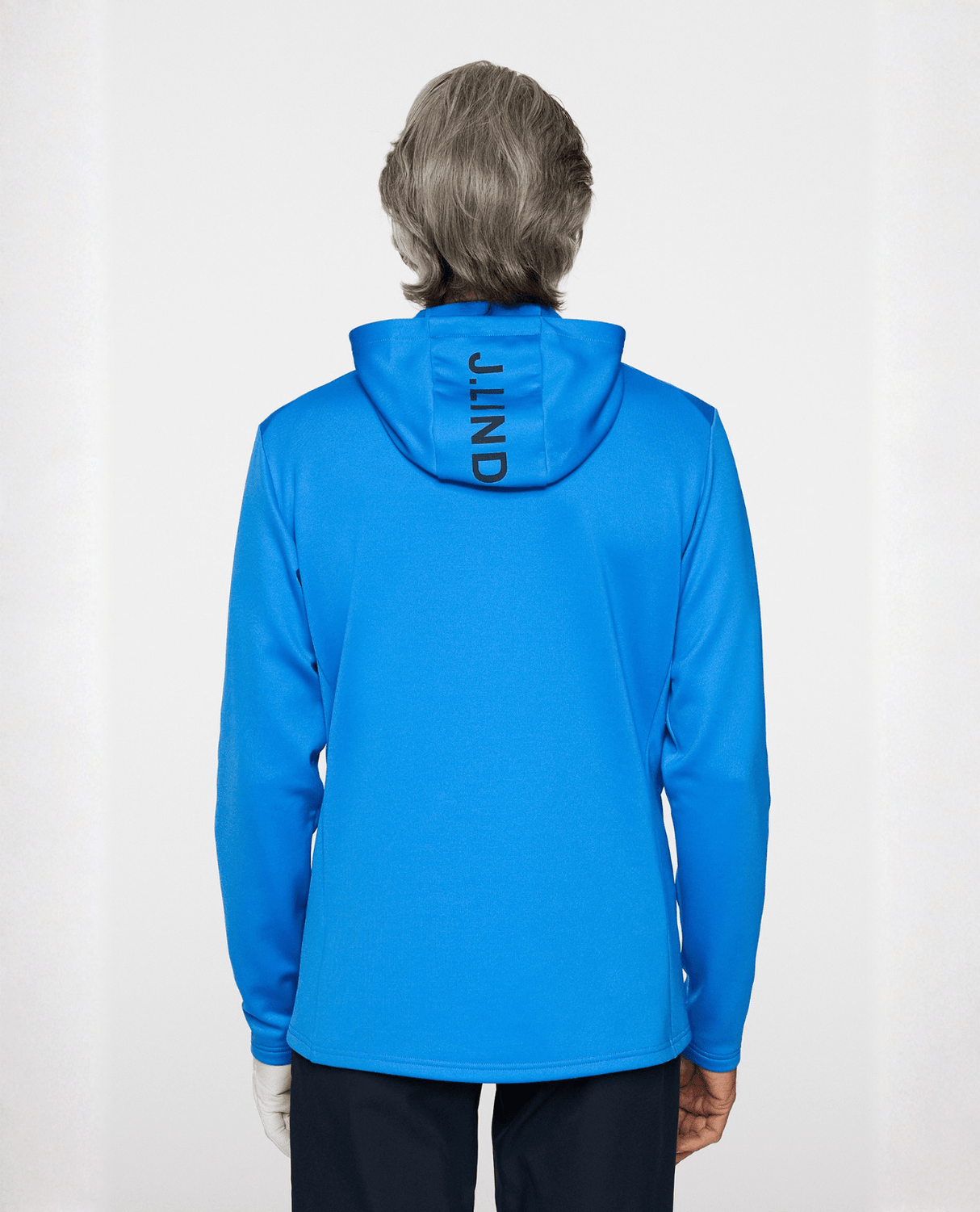 J.Lindeberg Men Aerial Full Zip Hood - Sonic Blue - Mellanlager - Alpingaraget