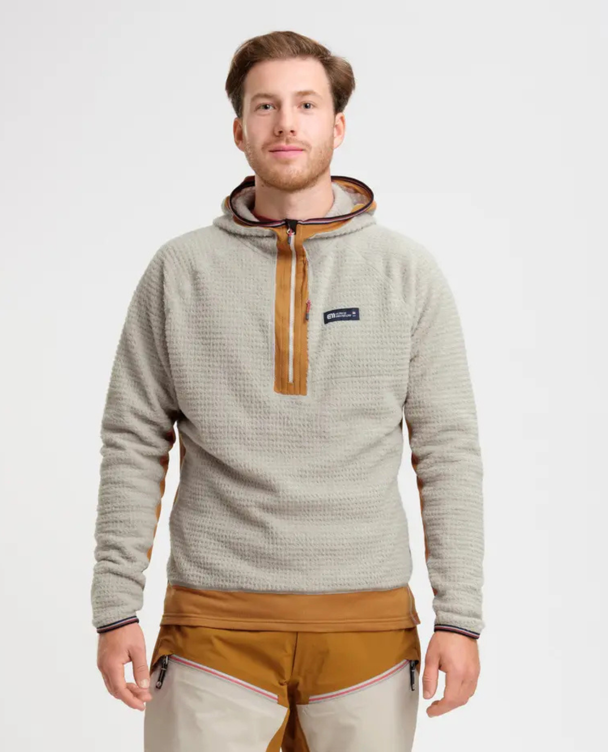 Elevenate Mens Vertical Hood - Ginger Beige - Alpingaraget