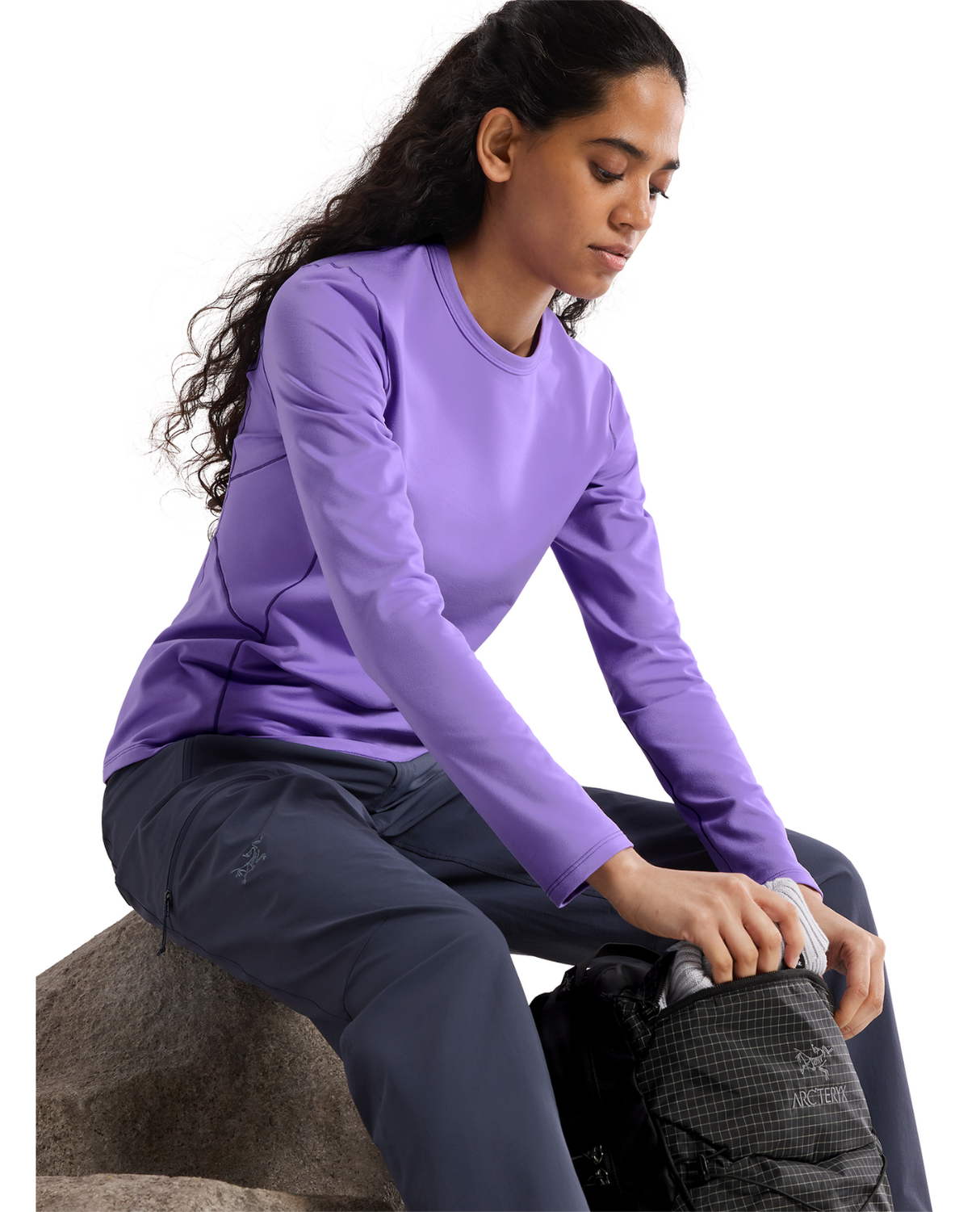 Arc'teryx Women Rho Crew - Aster - Alpingaraget