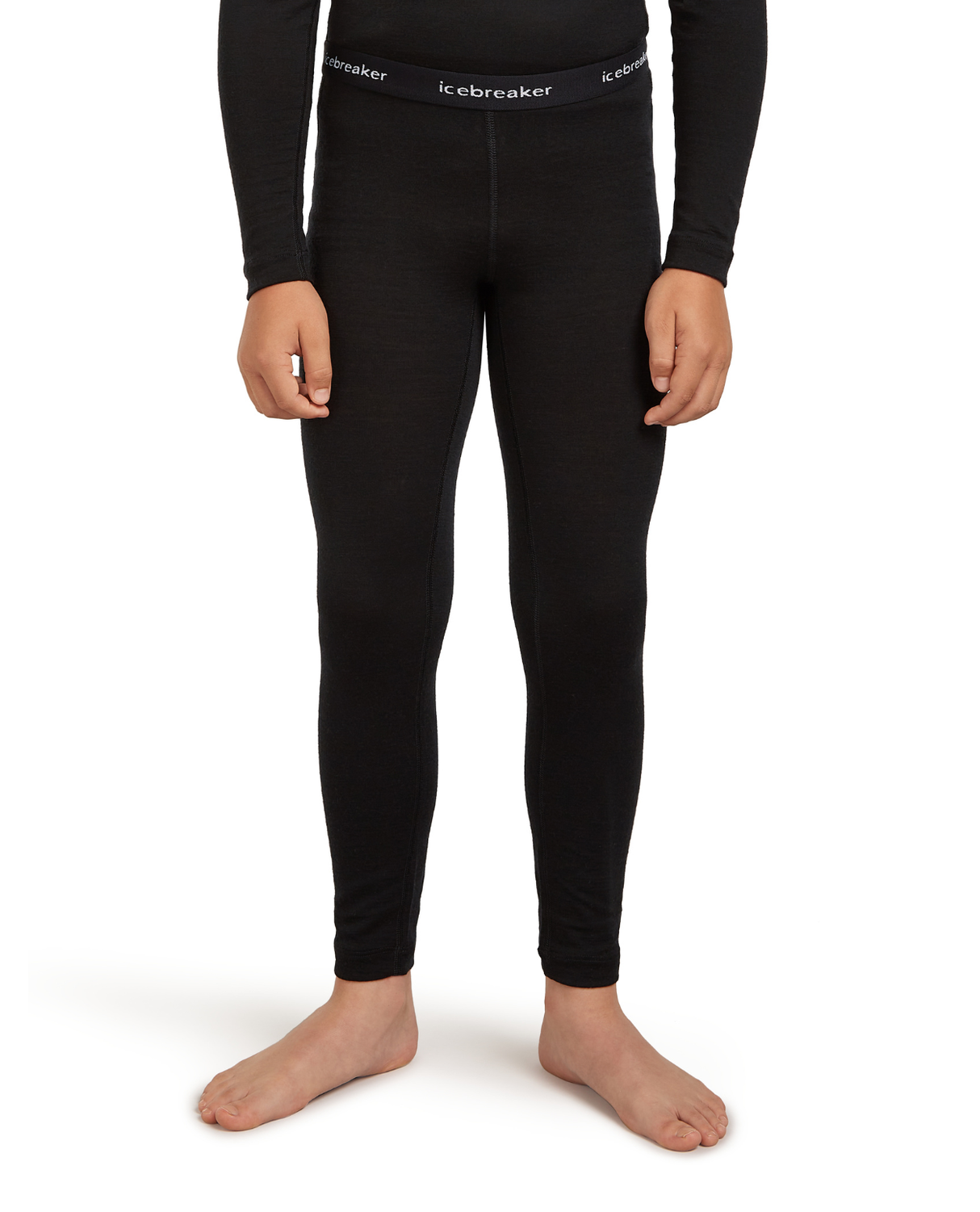 Icebreaker Kids’ Merino 200 Oasis Leggings - Black - Alpingaraget