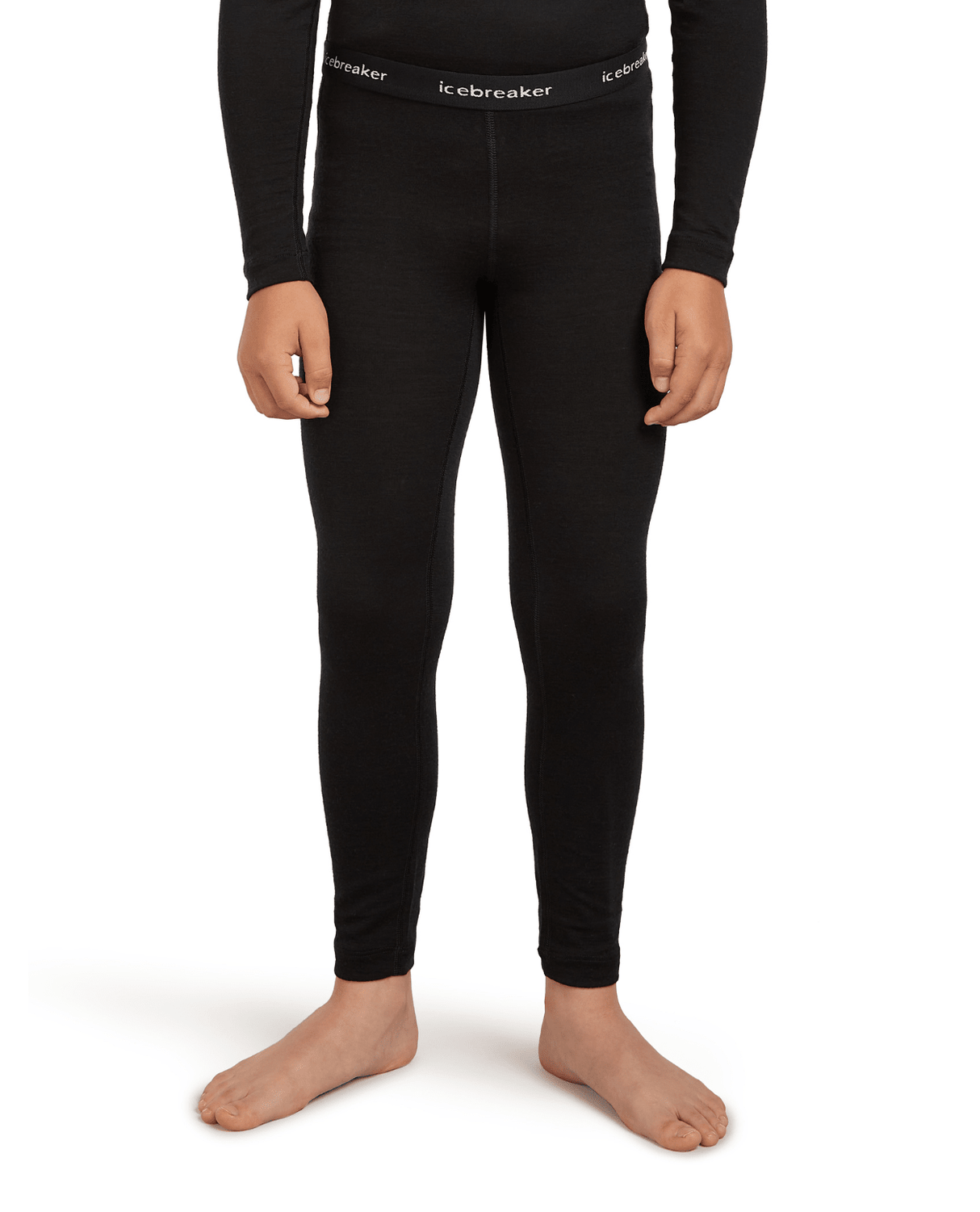 Icebreaker Kids’ Merino 200 Oasis Leggings - Black - Underställ - Alpingaraget