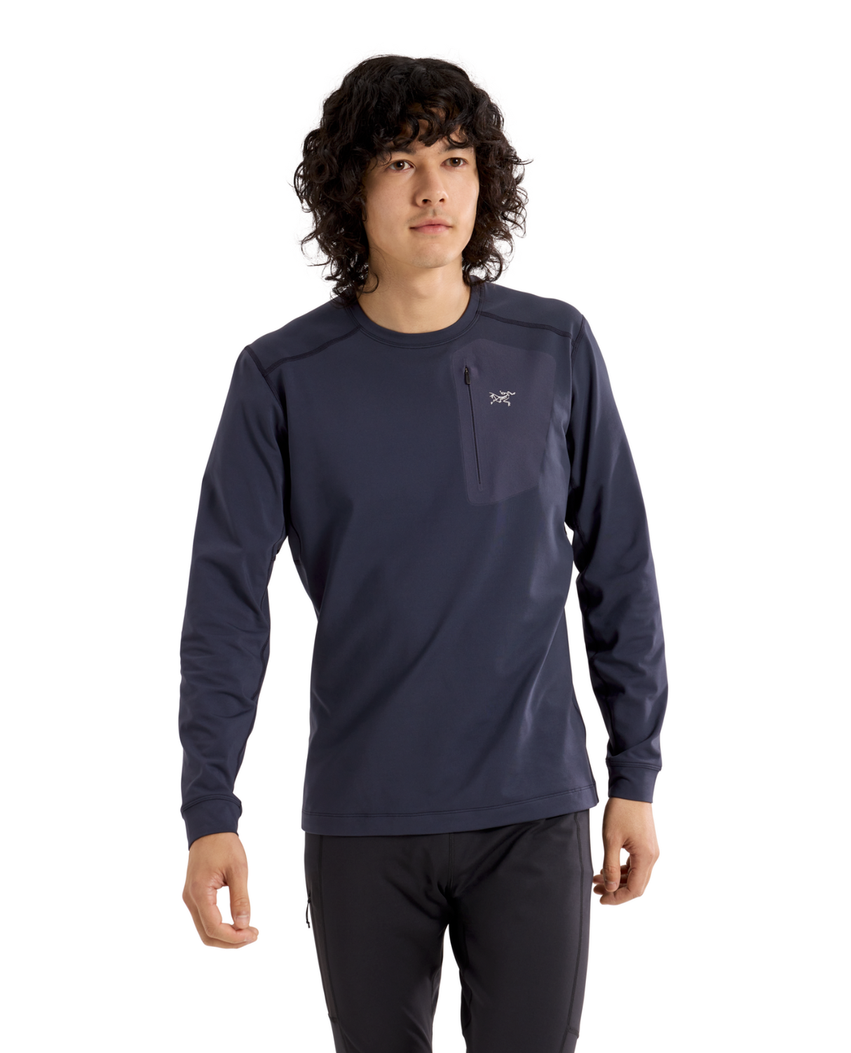 Arc'teryx Men Rho LT Crew Neck - Black Sapphire - Alpingaraget