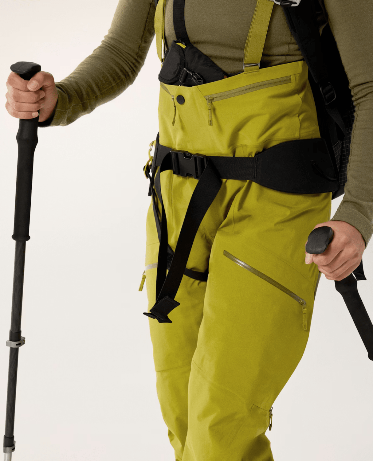 Arc'teryx Women Rush Bib Pant - Olive Moss - Skidbyxor - Alpingaraget