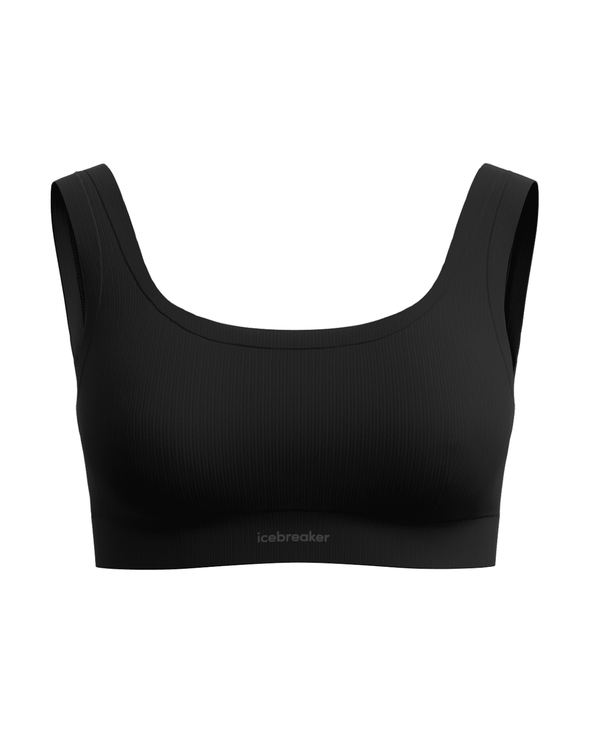 Icebreaker Women's Merino Blend Rib Lotus Bra - Black - UnderklÀder - Alpingaraget