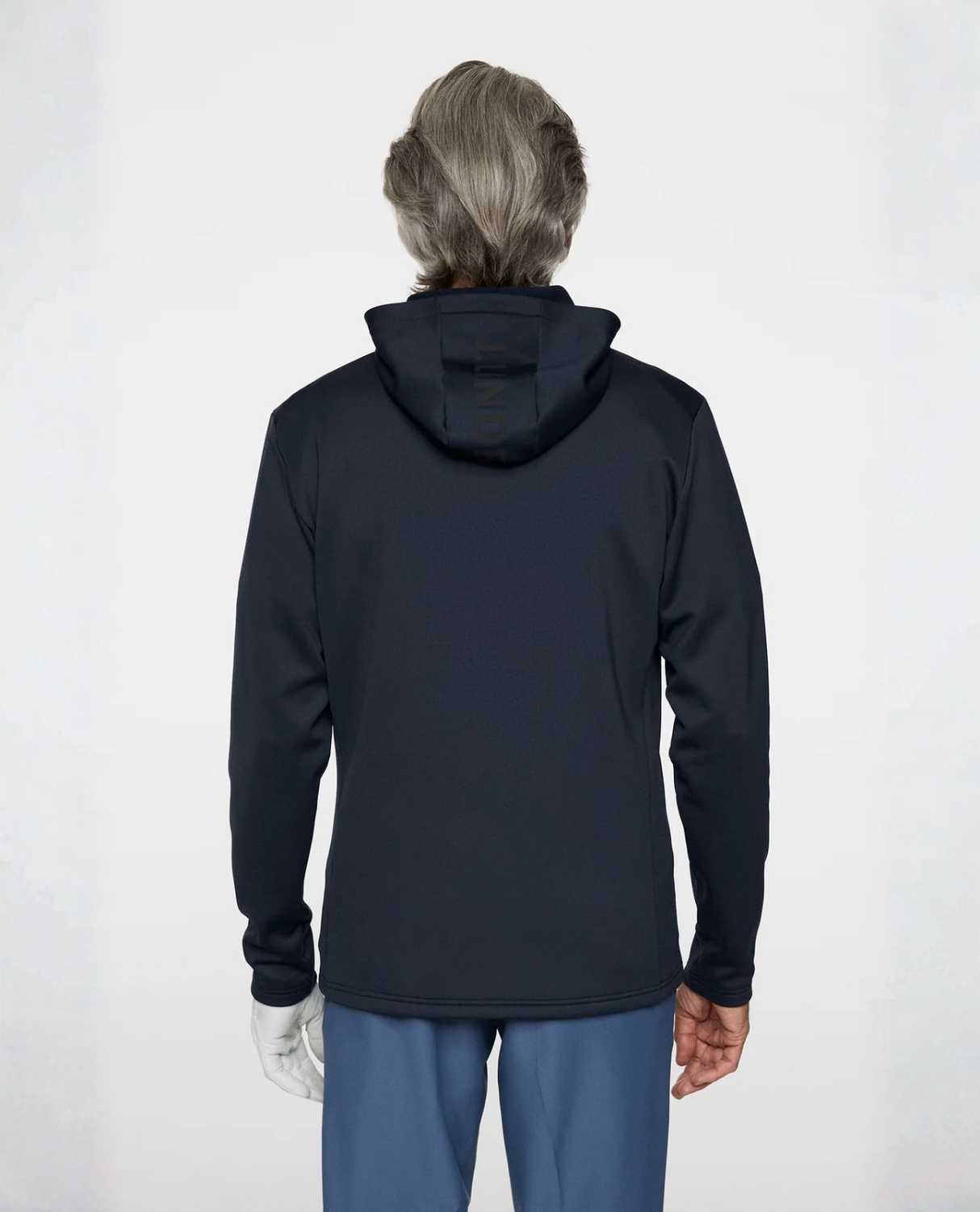 J.Lindeberg Men Aerial Full Zip Hood - JL Navy - Alpingaraget