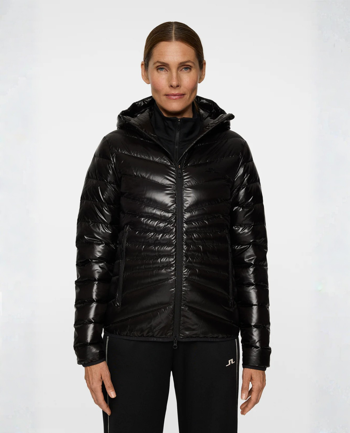 J.Lindeberg Women Lara Light Down Hood - Black - Alpingaraget