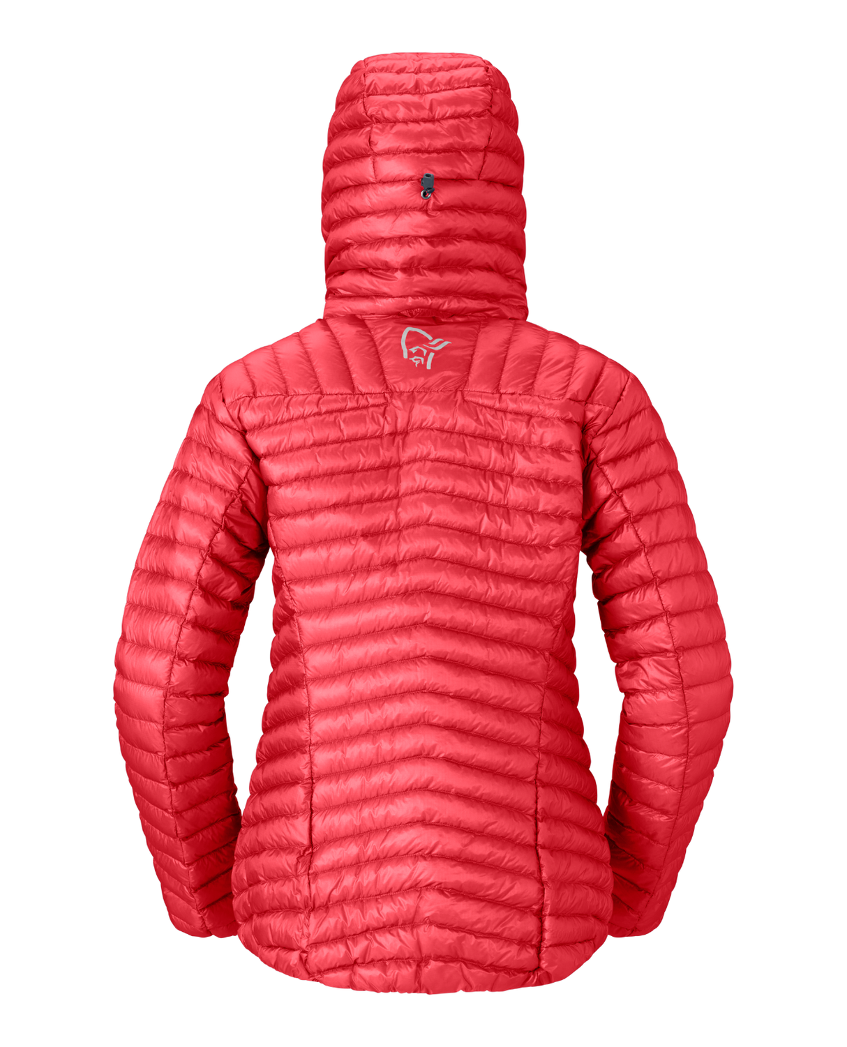 Norröna Women trollveggen down800 super light Hood - Watermelon - Alpingaraget