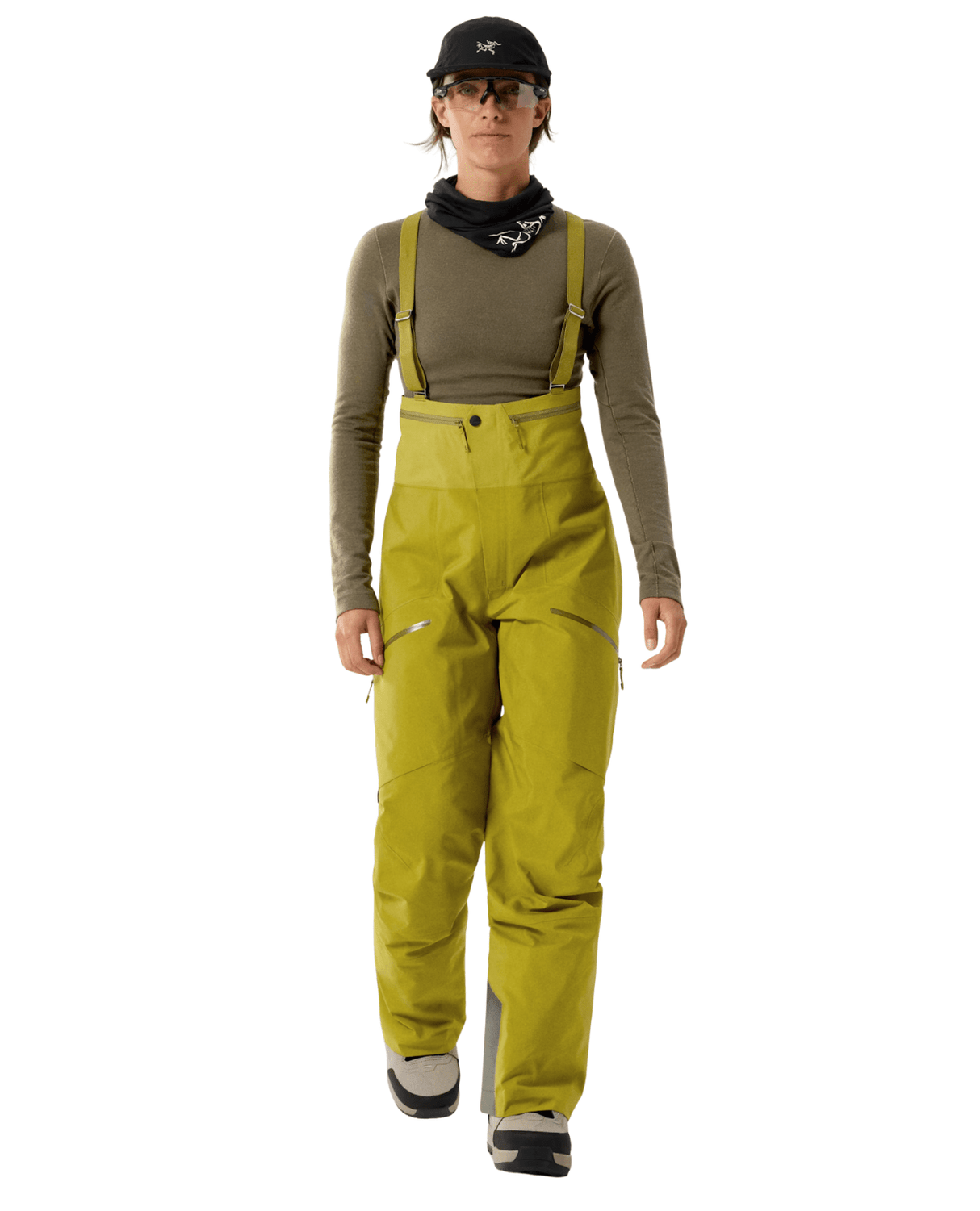Arc'teryx Women Rush Bib Pant - Olive Moss - Skidbyxor - Alpingaraget