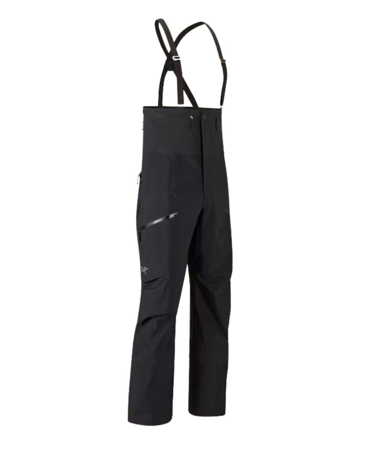 Arc'teryx svarta skidbyxor med hängslen för herr, modell Rush Bib.