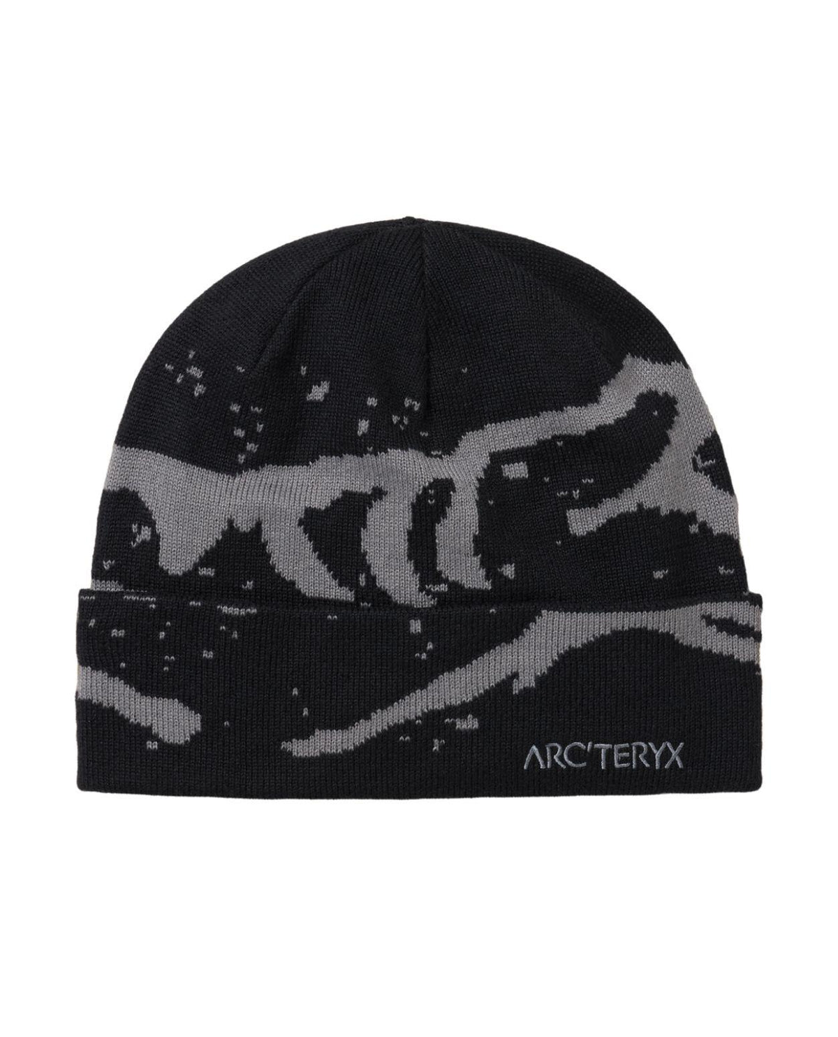 Arc'teryx Grotto Toque mössa i svart och grått för skön värme under kalla dagar i skidbacken.