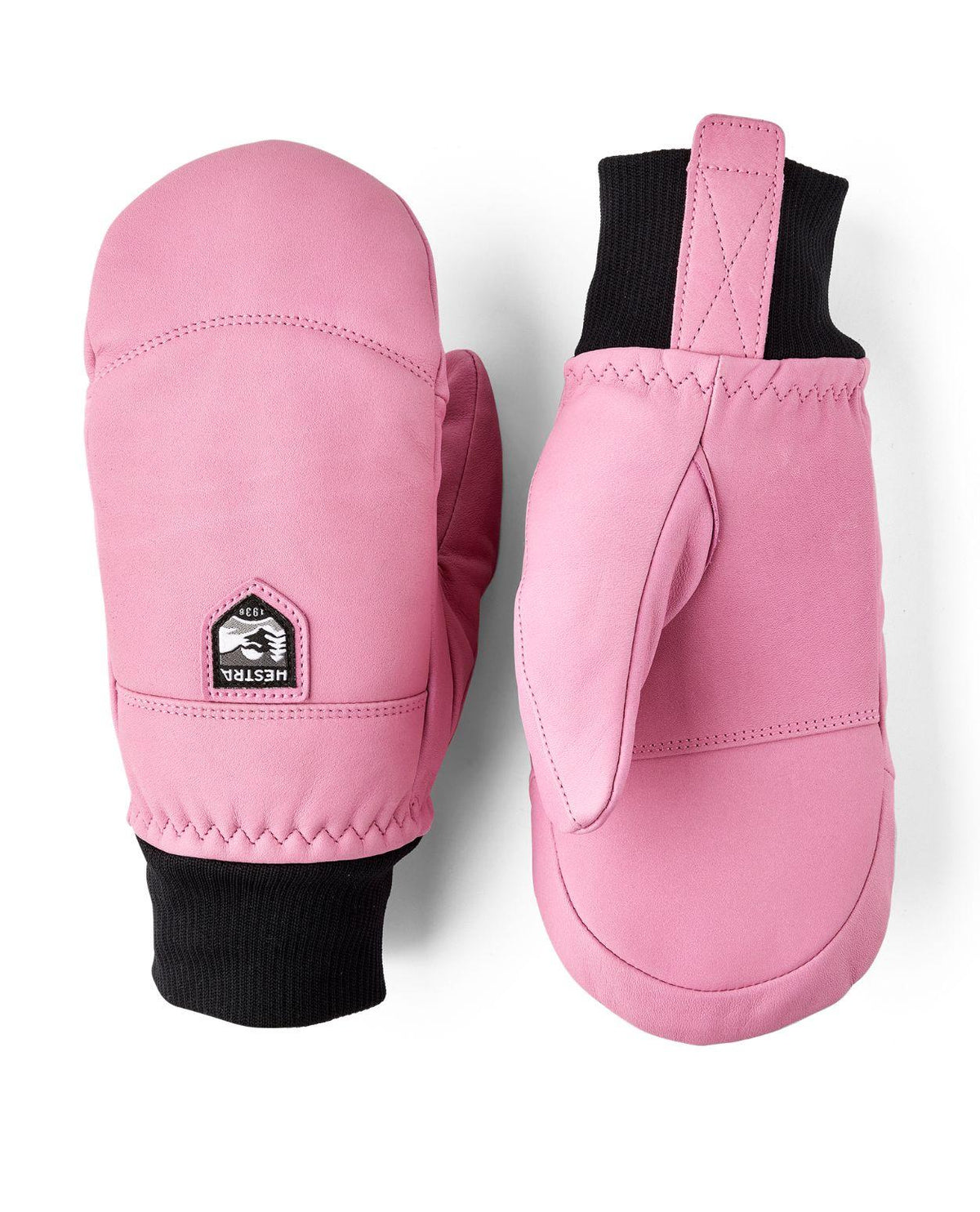 Hestra Omni Mitt - Cerise/Cerise Rosa tumhandskar i skinn för skidåkning