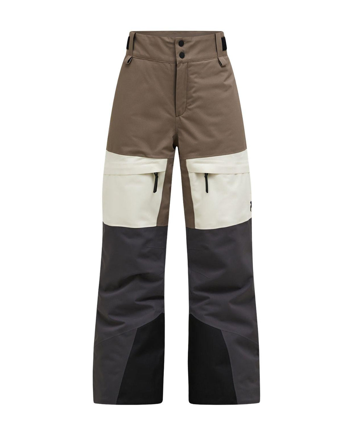 Peak Performance Gravity Insulated Pants Junior - Terrain Tan/Sand Fog skidbyxor för juniorer i bruna nyanser.