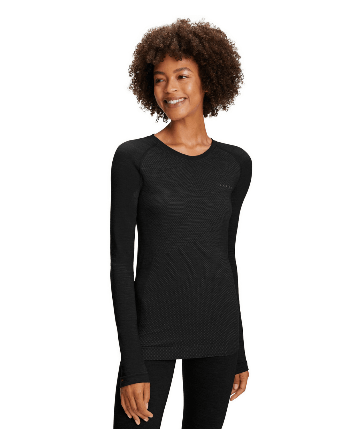 FALKE Women Long - sleeve shirt Wool - Tech Light - Black - UnderstÀll - Alpingaraget