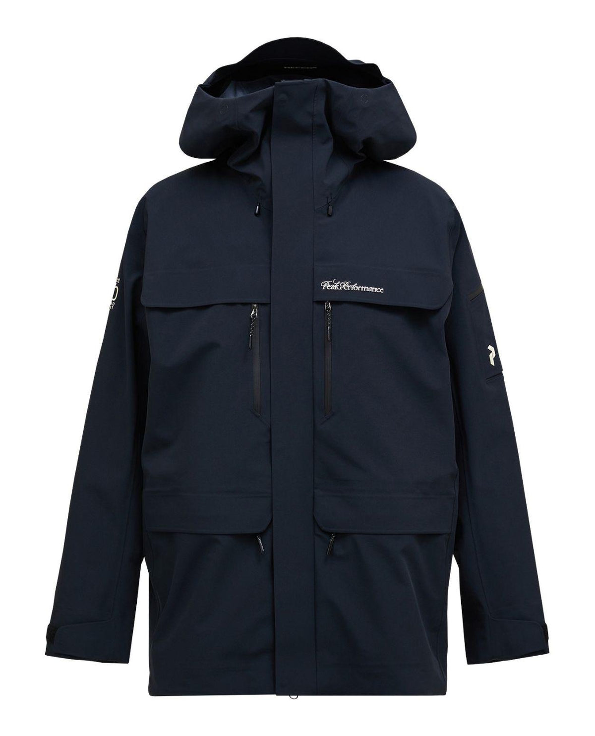 Peak Performance 40Y R&D Long Gore-Tex Shell Jacket Men i svart för alpina skidåkare.