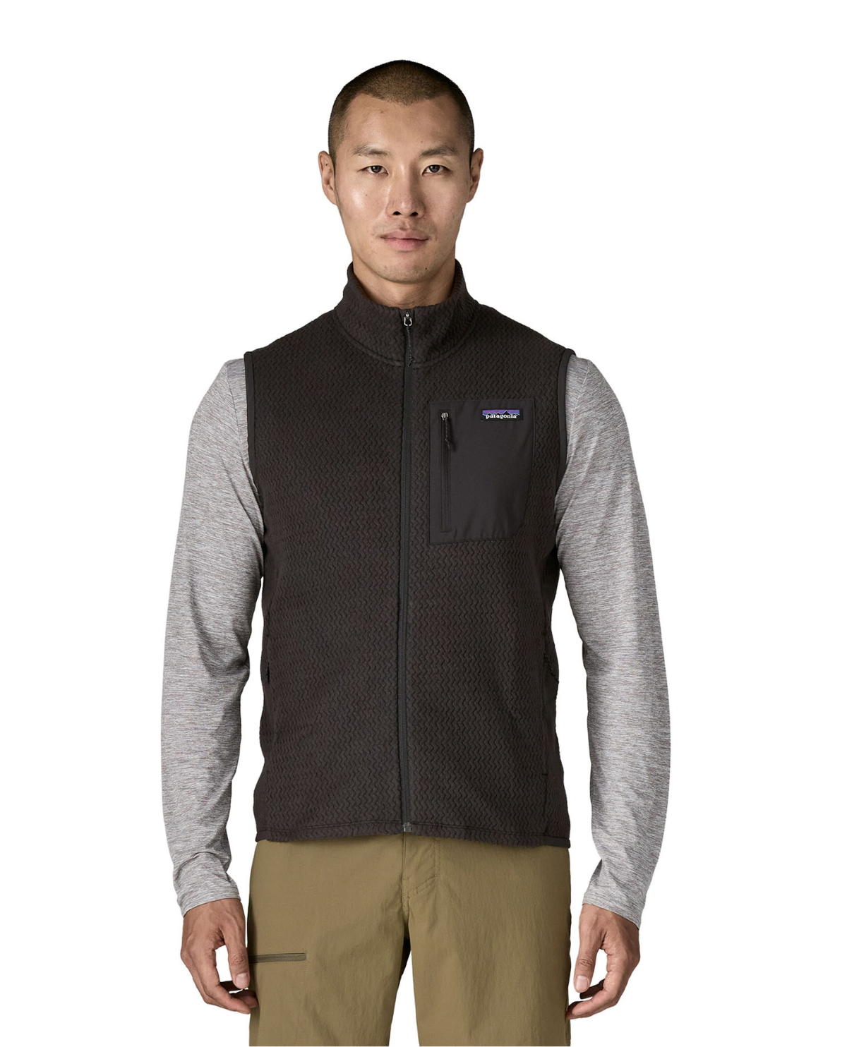 Patagonia R1 Air Vest Men - Svart väst för herr från Alpingaraget