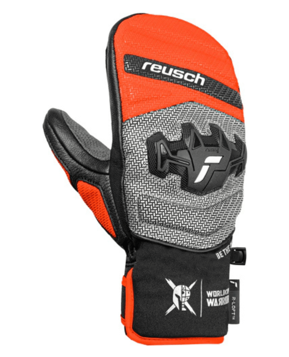 Reusch Worldcup Warrior GS Junior Mitten - Black/Silver/Fluo Red - Handskar - Alpingaraget