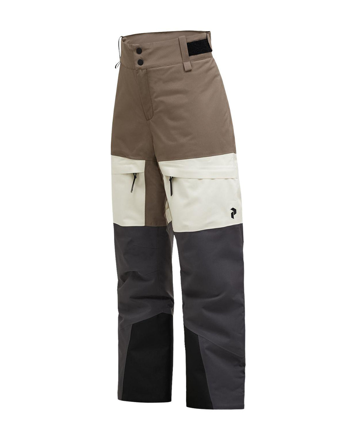 Peak Performance Gravity Insulated Pants Junior i färgen Terrain Tan/Sand Fog - Skidbyxor för unga skidåkare.