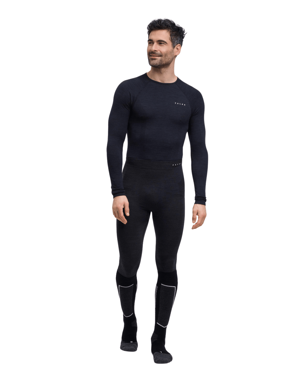 FALKE Men Tights Wool - Tech - Black - UnderstÀll - Alpingaraget