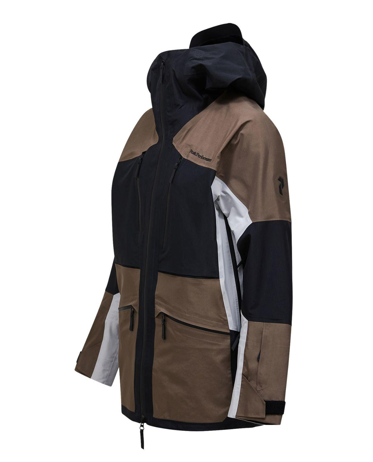 Peak Performance Vertical Gore-Tex Pro Jacket Men Offblack/Terrain Tan - Sidovy
