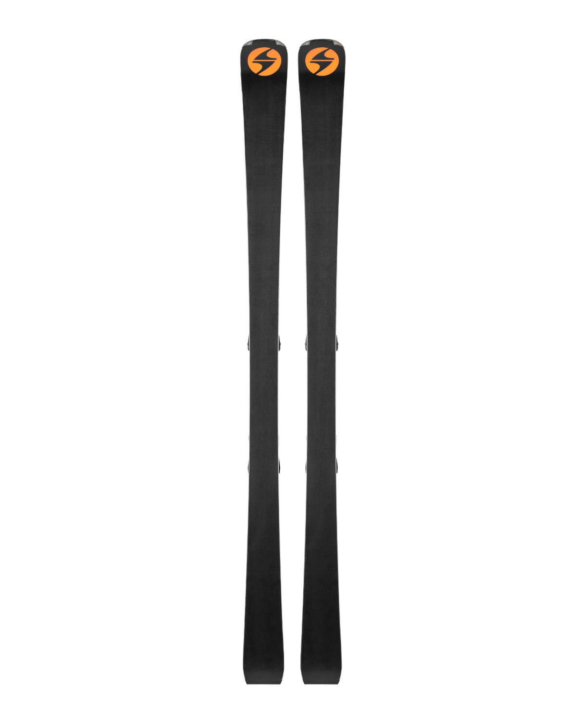 Blizzard Phoenix SL dam pistskidor i svart med orangea detaljer framifrån visade för carving.