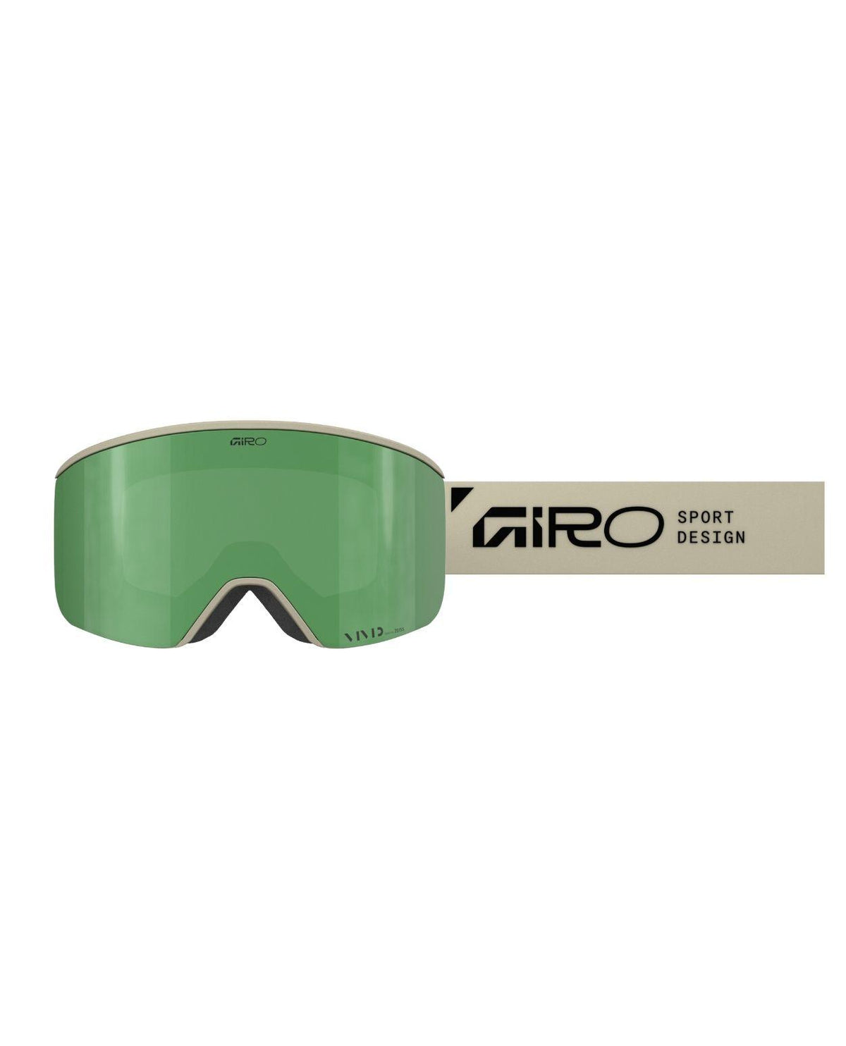 Giro Axis - Stone Stacked - Grå skidglasögon med grön spegellins