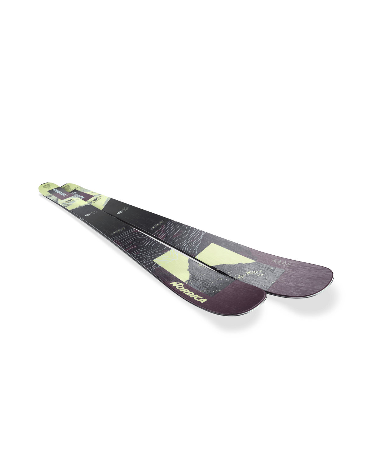 Nordica Enforcer 104 - Lila all-mountain-skidor med snygg toppdesign