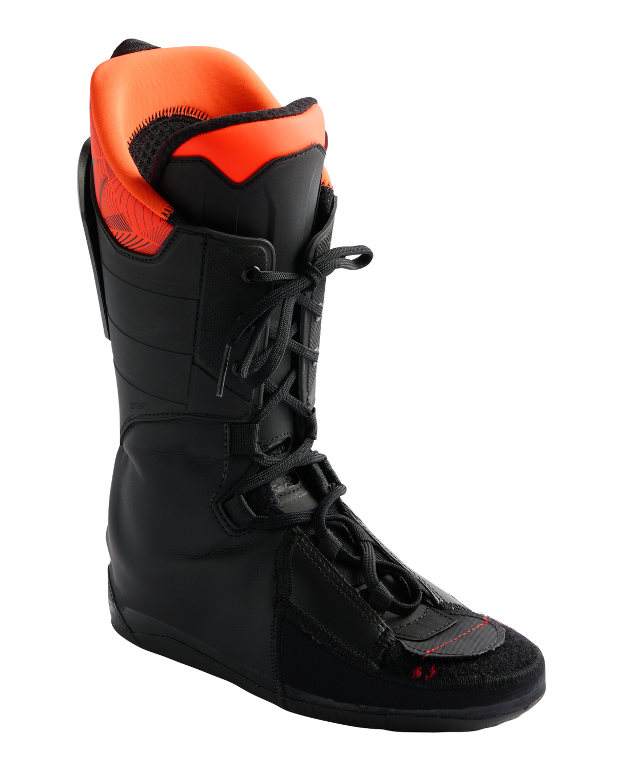 Rossignol Hero World Cup Z SOFT racepjäxa innersko med snörning och orange krage för alpin skidåkning.