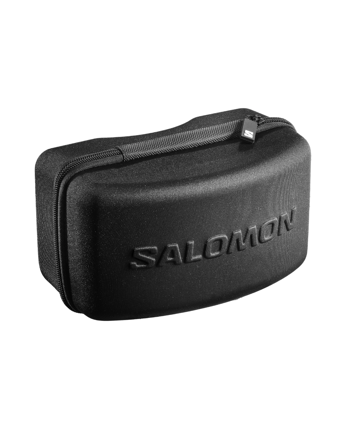 Salomon Skarn Prime Sigma goggles-fodral i svart design med dragkedja och präglad logotyp.