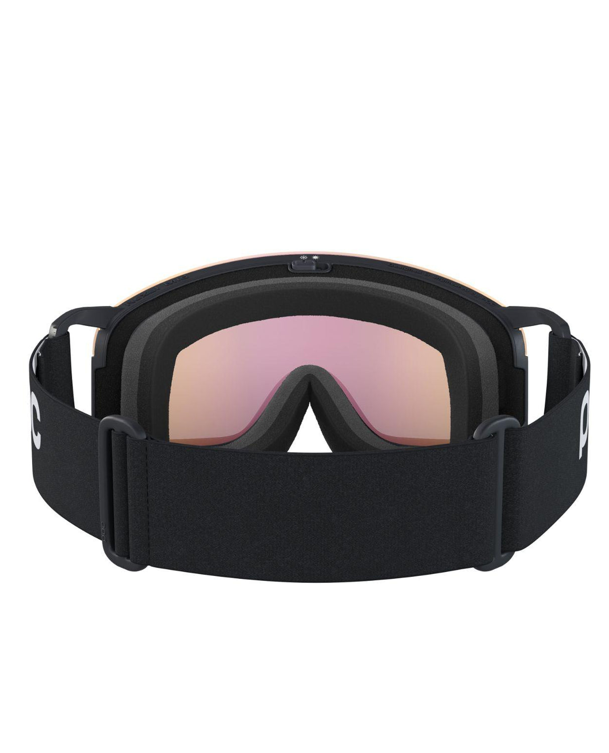 POC Nexal Mid skidoggles i svart med orange-rosa Clarity-lins och bekvämt trelagers ansiktsskum.