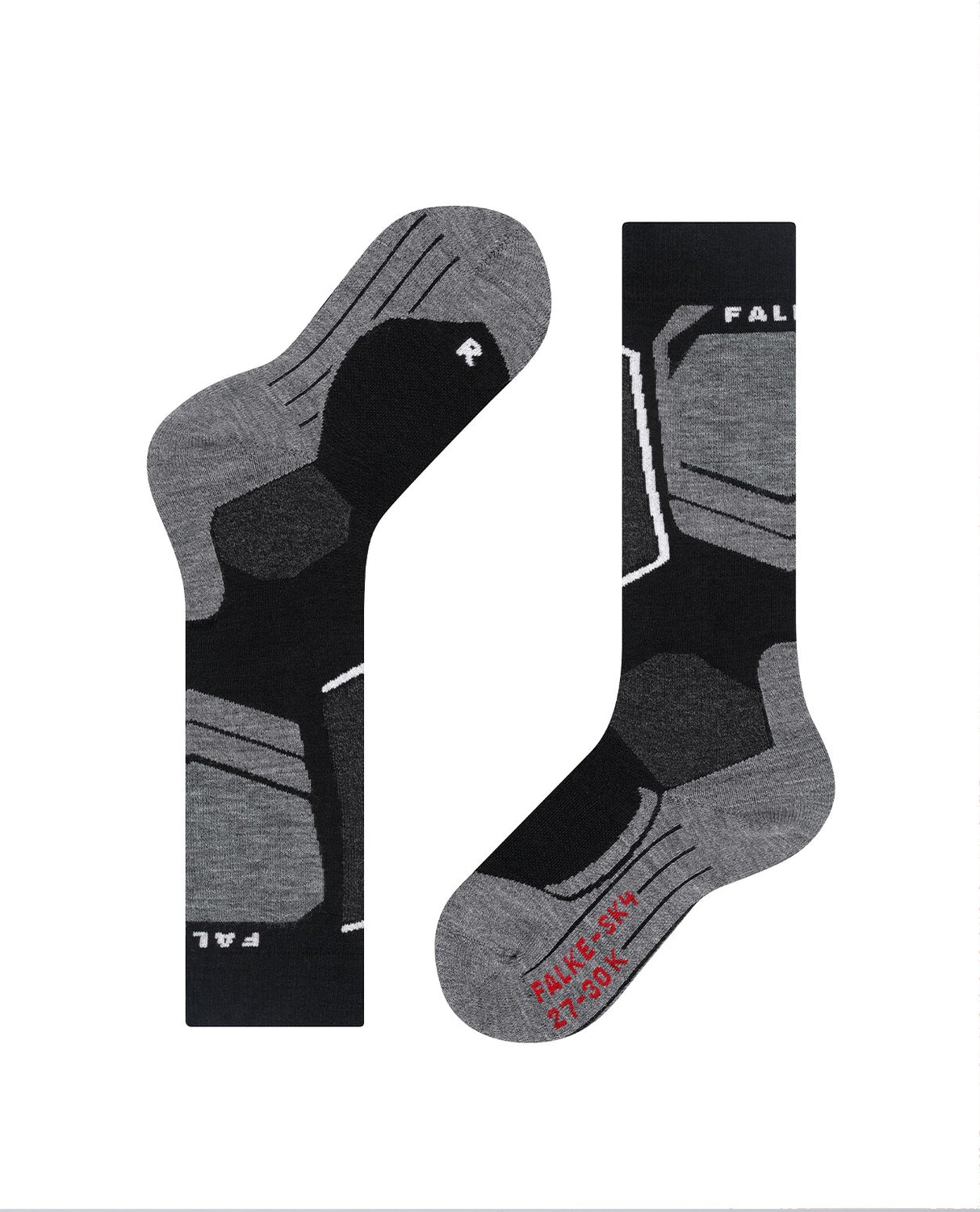 FALKE SK4 Advanced Kids Skiing Knee-high socks - Black-Mix - Alpingaraget