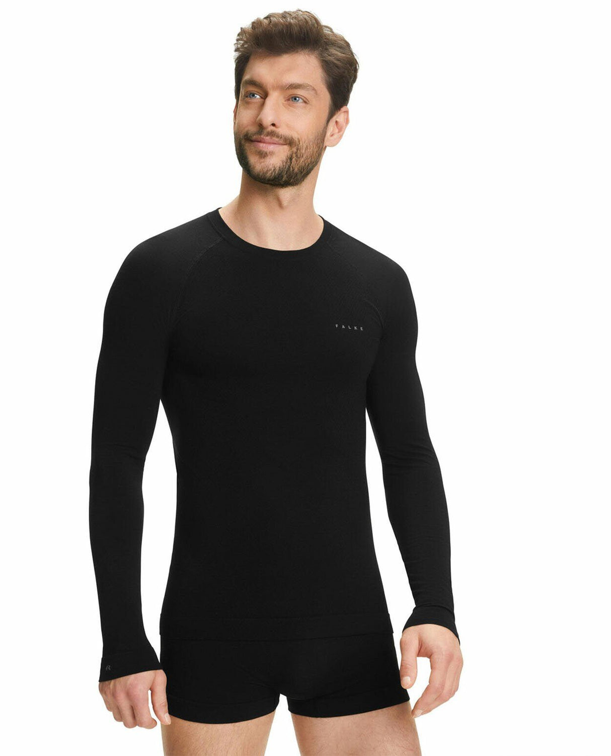FALKE Men Long - sleeve shirt Wool - Tech Light - Black - Underställ - Alpingaraget