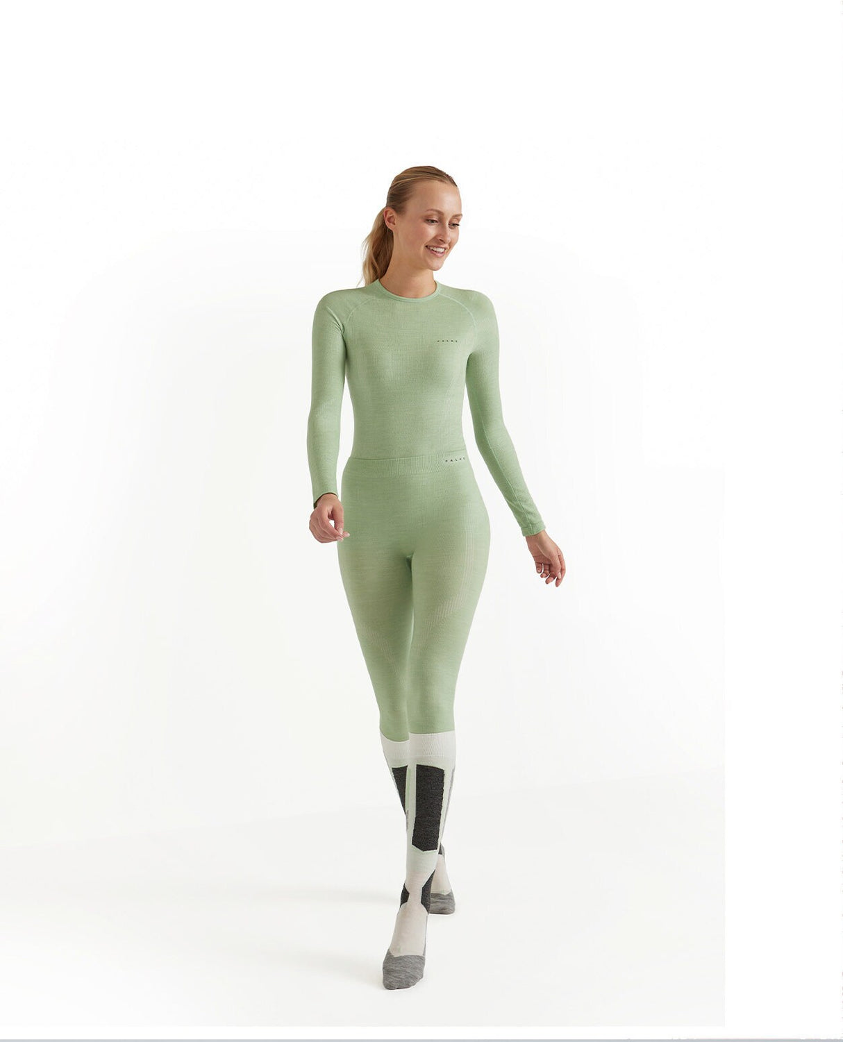 FALKE Women WT Long Tights - Quiet Green - Alpingaraget