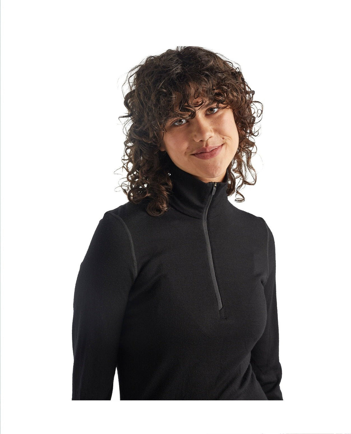 Icebreaker Women Merino 260 Tech LS Half Zip - Black - Underställ - Alpingaraget