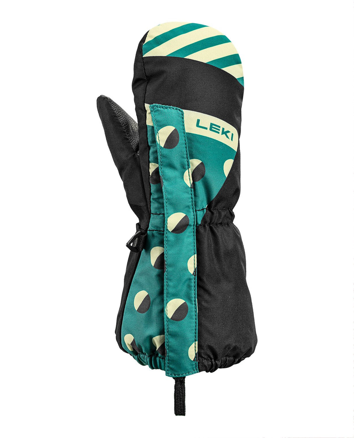 Leki Little Paw Mitt Long - Black / Medium Green - Handskar - Alpingaraget