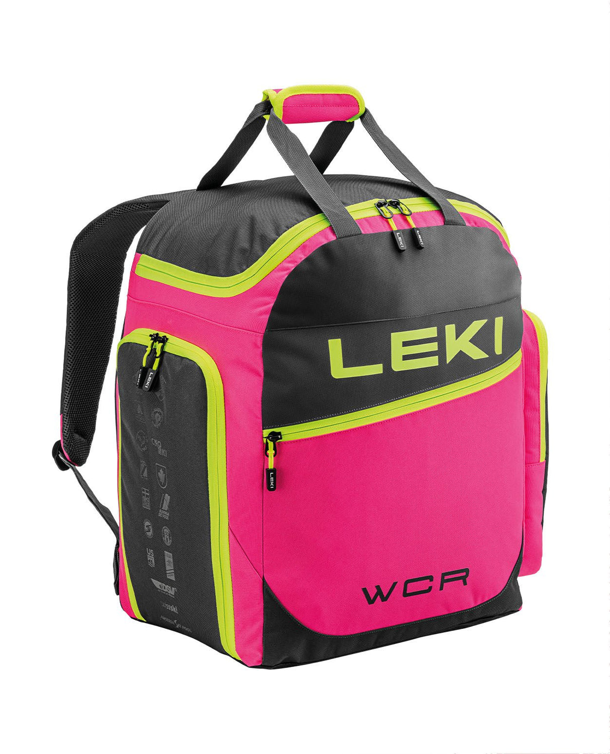 Leki Skiboot Bag WCR / 60L - Neon Pink / Black / Neon Yellow - Pjäxbagar - Alpingaraget