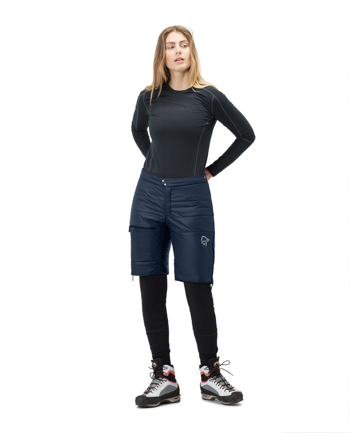 Norröna women falketind thermo40 shorts - Indigo Night Blue - Mellanlager - Alpingaraget
