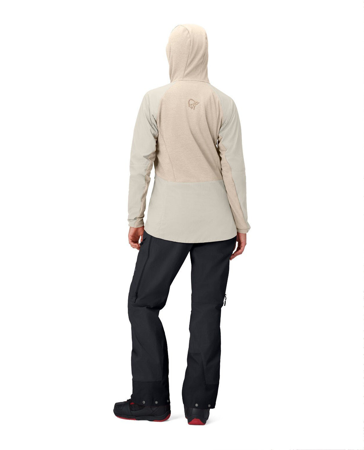 Norröna Women Møre Octa Zip Hood – Oatmeal - Mellanlager - Alpingaraget
