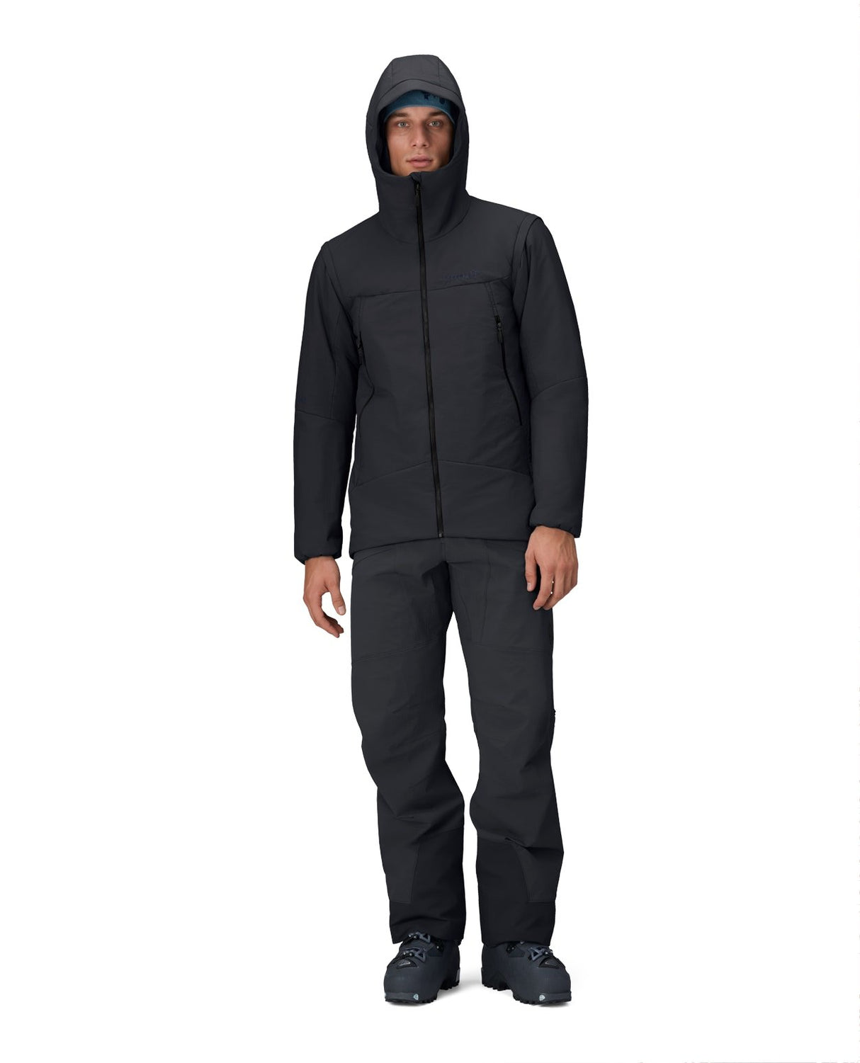 Norröna Men Møre Thermo60 Aero100 Jacket – Caviar Black - Mellanlager - Alpingaraget