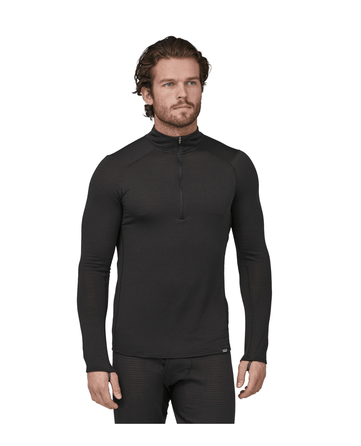 Patagonia Men Cap TW Zip Neck - Black - Mellanlager - Alpingaraget