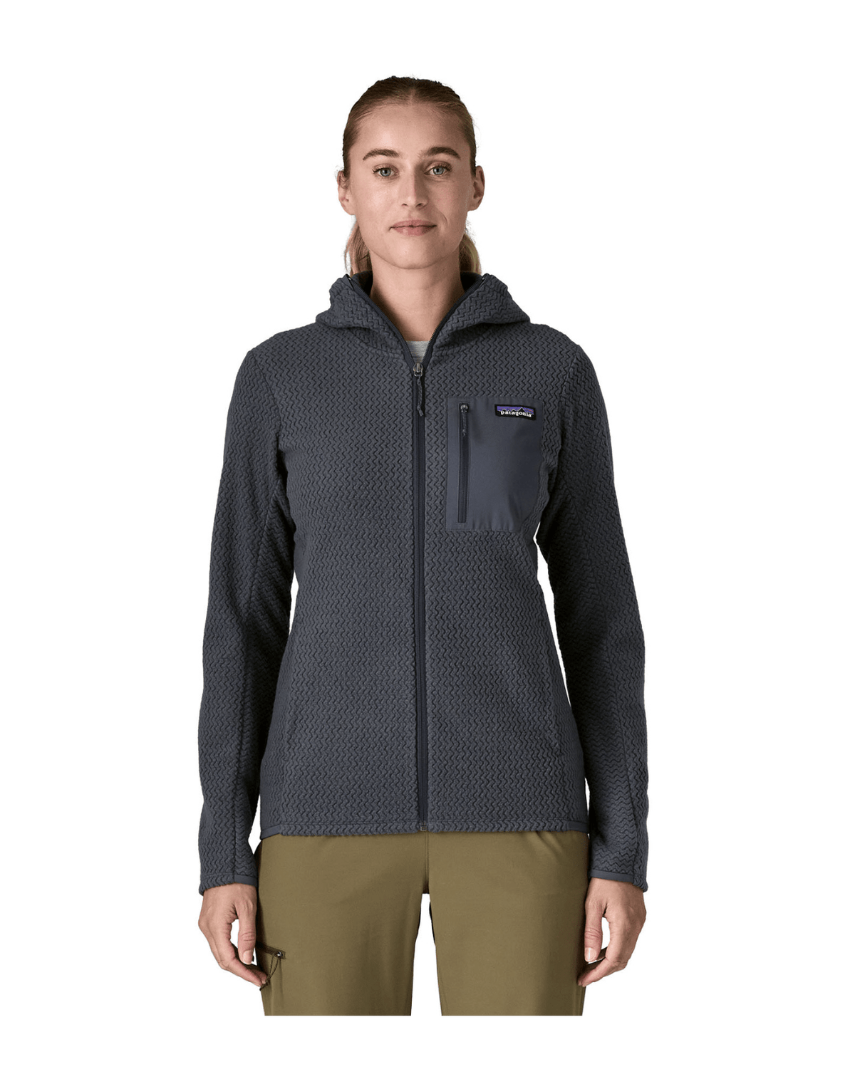 Patagonia Women R1 Air Full - Zip Hoody - Smolder Blue - Mellanlager - Alpingaraget