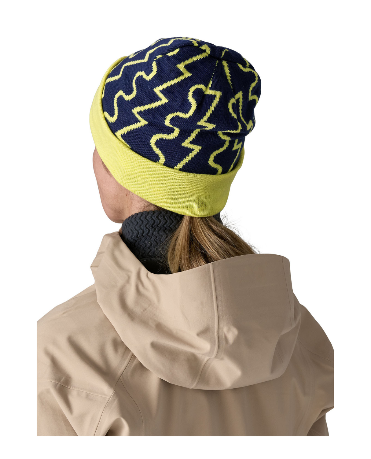 Patagonia PowSlayer Beanie - Fresh Tracks: Clement Blue Alpingaraget
